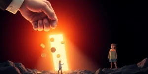 Hodgins-May Blasts Ley's Universal Childcare Rebuff.png AI generated image using Flux AI