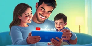 how to set up child safety features on YouTube Kids.png AI generated image using Flux AI